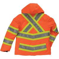 Manteau de s&eacute;curit&eacute; isolant et extensible pour femmes, Polyester, Orange haute visibilit&eacute;, T-petit Les Distributions ICE