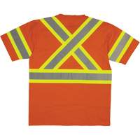 Chemise de s&eacute;curit&eacute; &agrave; manches courtes, Coton, T-petit, Orange haute visibilit&eacute; Les Distributions ICE