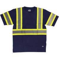 Chemise de s&eacute;curit&eacute; &agrave; manches courtes, Coton, T-petit, Bleu marin Les Distributions ICE