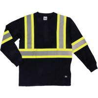 T-shirt de s&eacute;curit&eacute; &agrave; manches longues, Coton, T-petit, Noir Les Distributions ICE