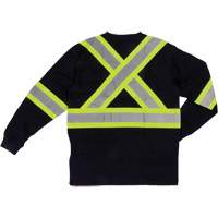 T-shirt de s&eacute;curit&eacute; &agrave; manches longues, Coton, T-petit, Noir Les Distributions ICE