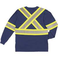 T-shirt de s&eacute;curit&eacute; &agrave; manches longues, Coton, T-petit, Bleu marin Les Distributions ICE