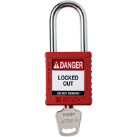 Cadenas de verrouillage Velocity, Rouge, Cl&eacute;s diff&eacute;rentes, Nylon, Largeur de 1-1/2" Les Distributions ICE
