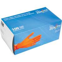 Heavyweight Tactile Grip Examination Gloves, Small, Nitrile, 8-mil, Powder-Free, Orange, Class 2 Les Distributions ICE