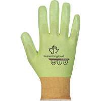 Hi-Viz S18TAXFN Cut-Resistant Gloves, Size 6, 18 Gauge, Foam Nitrile Coated, TenActiv Shell, ASTM ANSI Level A9 Les Distributions ICE