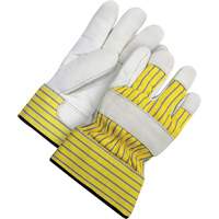 Lined Fitter's Gloves with Safety Cuff, 2X-Large, Grain Cowhide Palm, Acrylic-Pile Inner Lining Les Distributions ICE