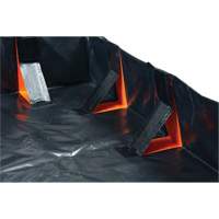 IBX Wall Pop-Up Berm, 268 US gal. Capacity, 6' W x 6' L x 12" H, Snap-Up Bracket Les Distributions ICE