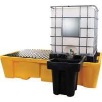 Double palette de d&eacute;versements IBC, Capacit&eacute; de d&eacute;versement 317 gal. US, 89" x 57" x 23" Les Distributions ICE
