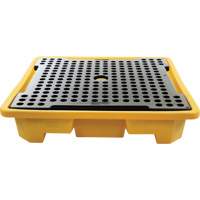 4-Drum Spill Pallet, 66 US gal. Spill Capacity, 57.5" x 57.5" x 12" Les Distributions ICE