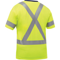 Bisley&reg; X-Back Short Sleeve Shirt, Poly-Cotton, Small, High Visibility Lime-Yellow Les Distributions ICE