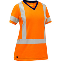 Bisley&reg; Women's X-Back Short Sleeve Shirt, Poly-Cotton, Small, High Visibility Orange Les Distributions ICE