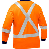 Bisley&reg; X-Back Long Sleeve Shirt, Poly-Cotton, Small, High Visibility Orange Les Distributions ICE