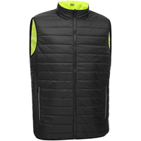 Veste bouffante r&eacute;versible avec X au dos Bisley, Jaune lime haute visibilit&eacute;, Petit, Polyester Les Distributions ICE