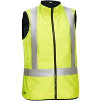 Veste bouffante, enveloppante et r&eacute;versible avec X au dos Bisley pour femmes, Jaune lime haute visibilit&eacute;, Petit, Polyester Les Distributions ICE