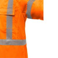 Bisley&reg; X-Back Long Sleeve Work Shirt with X-Airflow, Poly-Cotton, Small, High Visibility Orange Les Distributions ICE