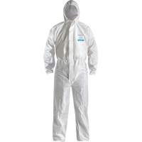 CoverMe XP1800  Type 5/6 Coveralls with Hood, Medium, White, Microporous Les Distributions ICE