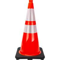 Premium Traffic Cone, 28", Orange, 4" & 6" Reflective Collar(s) Les Distributions ICE