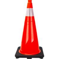 Premium Traffic Cone, 28", Orange, 4" Reflective Collar(s) Les Distributions ICE
