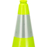 Premium Traffic Cone, 18", Lime Green, 6" Reflective Collar(s) Les Distributions ICE
