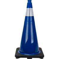 Premium Traffic Cone, 28", Blue, 4" Reflective Collar(s) Les Distributions ICE
