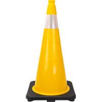 Premium Traffic Cone, 28", Yellow, 4" Reflective Collar(s) Les Distributions ICE