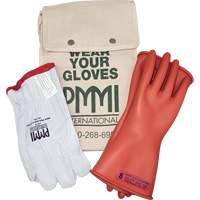 Rubber Electrical Insulating Glove Kit, ASTM Class 0, Size 8, 11" L Les Distributions ICE