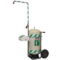Douche d'urgence mobile et ind&eacute;pendant avec douche oculaire et faciale, Capacit&eacute; 30 gal., Conformit&eacute; Aucune Les Distributions ICE