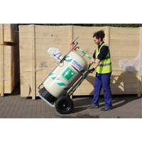 Douche d'urgence mobile et ind&eacute;pendant avec douche oculaire et faciale, Capacit&eacute; 30 gal., Conformit&eacute; Aucune Les Distributions ICE