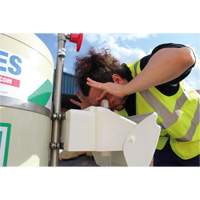 Douche d'urgence mobile et ind&eacute;pendant avec douche oculaire et faciale, Capacit&eacute; 30 gal., Conformit&eacute; Aucune Les Distributions ICE