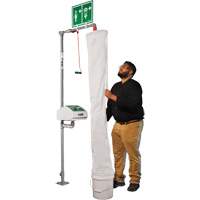 Trousse d'analyse de douche de s&eacute;curit&eacute; avec seau et manchon de douche Les Distributions ICE