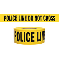 Ruban pour barricade de calibre entrepreneur "Police Line Do Not Cross", Anglais, 3" la x 1000' lo, 2 mils, Noir sur jaune Les Distributions ICE