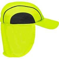 Cooling Hat with Neck Shade, Hi-Vis Lime Les Distributions ICE