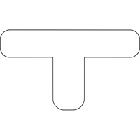 Formes pour le marquage des planchers, T, 9,5" lo x 6,5" la, Blanc, Vinyle Les Distributions ICE