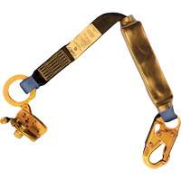Trailing Rope Grab with Attached Shock Pack Lanyard, 2', Snap Hook Center, Snap Hook Leg Ends, Polyester Les Distributions ICE