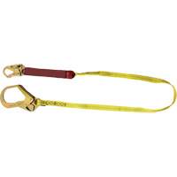 External Energy Absorber Lanyard with 2-1/4" Hook, 6', Snap Hook Center, Snap Hook Leg Ends, Polyester Les Distributions ICE