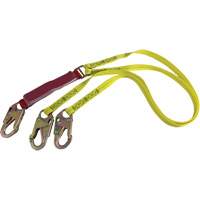 External Energy Absorber Lanyard with 3/4" Hooks, 6', Snap Hook Center, Snap Hook Leg Ends, Polyester Les Distributions ICE