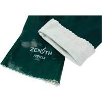 Double Dipped Green Gloves, 12" L, PVC, Cotton Jersey Inner Lining, 70-mil Les Distributions ICE