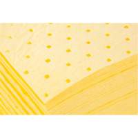 Feuilles absorbantes li&eacute;es, Mati&egrave;res dangereuses, 15" x 19", 8 gal. d'absorption Les Distributions ICE