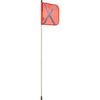 Tige de s&eacute;curit&eacute; robuste, Fixation Filet&eacute;, Hauteur 5', Orange avec X r&eacute;fl&eacute;chissant Les Distributions ICE