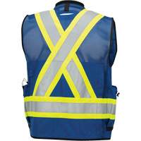 6681 Veste d'arpenteur antimicrobienne haute visibilit&eacute; avec dos en maille, Bleu royal, Petit, Polyester Les Distributions ICE