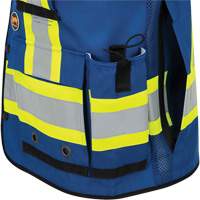 6681 Veste d'arpenteur antimicrobienne haute visibilit&eacute; avec dos en maille, Bleu royal, Petit, Polyester Les Distributions ICE