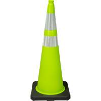 Premium Traffic Cone, 36", Lime Green, 4" & 6" Reflective Collar(s) Les Distributions ICE