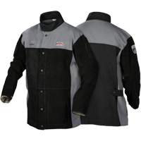 Veste de soudage FR robuste de s&eacute;rie XVI, Cuir, Moyen, Noir Les Distributions ICE