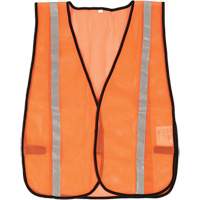 Veste de s&eacute;curit&eacute; &agrave; mailles compacte, Orange haute visibilit&eacute;, Polyester Les Distributions ICE