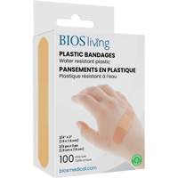 Bandages hydrofug&eacute;s, Rectangulaire/carr&eacute;e, 3", Plastique, St&eacute;rile Les Distributions ICE
