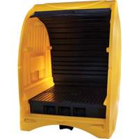 4-Drum Hard Cover Spill Pallet, 68.11" L x 61.61" W x 83.07" H, 1433 lbs. Load Capacity Les Distributions ICE