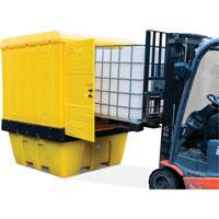 Hard Cover IBC Spill Pallet, 70" L x 70" W x 90" H, 1135 lbs. Load Capacity Les Distributions ICE