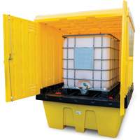 Hard Cover IBC Spill Pallet, 70" L x 70" W x 90" H, 1135 lbs. Load Capacity Les Distributions ICE