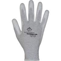 Gants blancs KnitActiv dissipatifs &eacute;lectrostatiques et peu pelucheux, 5, R&ecirc;vetement Polyur&eacute;thane, Calibre 13, Enveloppe en Nylon/Coton Les Distributions ICE