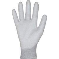 Gants blancs KnitActiv dissipatifs &eacute;lectrostatiques et peu pelucheux, 5, R&ecirc;vetement Polyur&eacute;thane, Calibre 13, Enveloppe en Nylon/Coton Les Distributions ICE